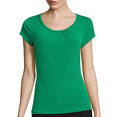 Worthington Short-Sleeve Scoopneck T-Shirt - Tall